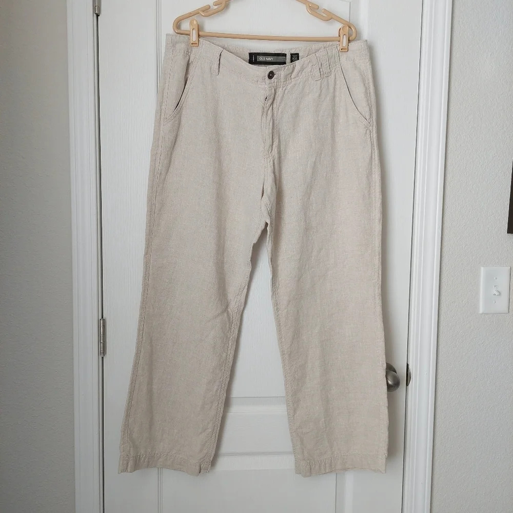Old Navy Wide Leg Linen Pants‎ Size 36